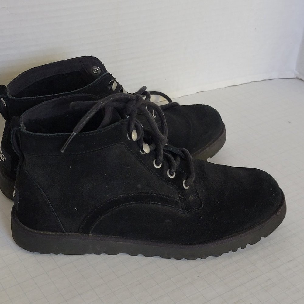 Ugg Womens Black Shoes Lace Up Bethany Ankle Boots Booties 1012532 8 39